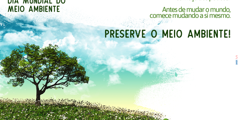 O Dia Mundial do Meio Ambiente é comemorado anualmente em 5 de Junho.